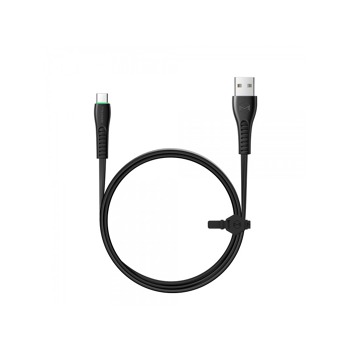Mcdodo nabíjecí / datový kabel USB-C s LED světlem 1,2 m Flying Fish Series černá