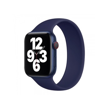COTECi silikonový řemínek 170 mm pro Apple Watch 42/44/45/49mm půlnoční modrá