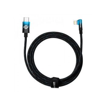 Baseus úhlový kabel USB-C - Lightnin, 20W 2m, modrá