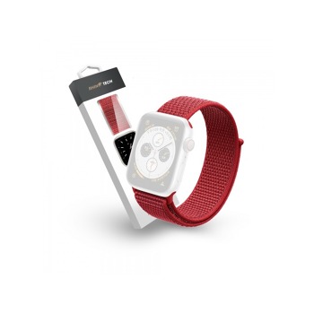 RhinoTech řemínek Magic Tape pro Apple Watch 38/40/41mm červená