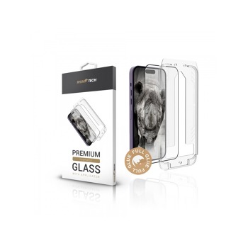 RhinoTech Tvrzené ochranné 2.5D sklo se samoaplikátorem pro Apple iPhone 13 / 13 Pro / 14