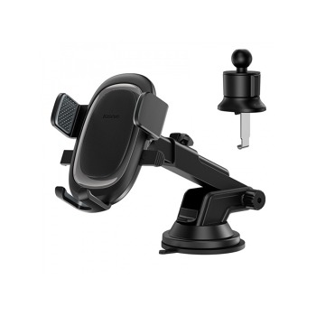Baseus UltraControl Pro Series držák telefonu do auta (set do mřížky/palubní desku), černá