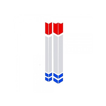 Reflexní nálepka na stojnou plochu a tyč řízení pro Scooter červená, modrá, bílá