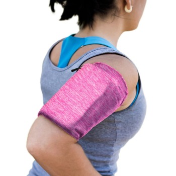 Elastický fitness návlek na paži na běhání L - Růžový