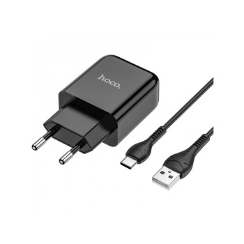 Hoco set adaptéru s USB portem a s kabelem USB-C 1m N2 Vigour černá
