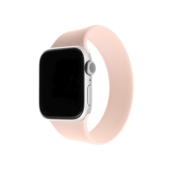 Elastický silikonový řemínek FIXED Silicone Strap pro Apple Watch 42/44/45/49mm, velikost S, růžový