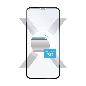 Ochranné tvrzené sklo FIXED 3D Full-Cover pro Apple iPhone XR, s lepením přes celý displej - Černé
