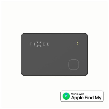 Smart tracker FIXED Tag Card s podporou Find My, bezdrátové nabíjení, černý