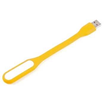 Přenosná ohebná LED lampička s USB připojením - Žlutá
