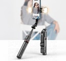 Bezdrátová selfie tyč Tech-Protect L05s s tripodem a LED světlem - Černá