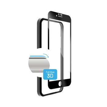 Ochranné tvrzené sklo FIXED 3D Full-Cover s aplikátorem pro Apple iPhone SE 2020, černé