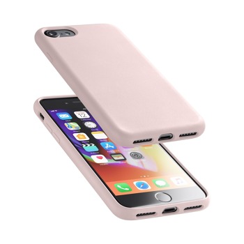 Ochranný silikonový kryt Cellularline Sensation pro Apple iPhone SE 2020, starorůžový