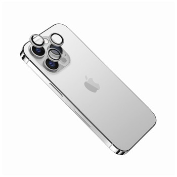 Ochranná skla čoček fotoaparátů FIXED Camera Glass pro Apple iPhone 14 Plus, stříbrná