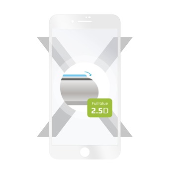 Ochranné tvrzené sklo FIXED Full-Cover pro Apple iPhone 8 Plus, lepení přes celý displej - Bílé