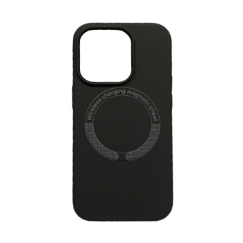 Barevný silikonový kryt MagSafe pro iPhone 14 Pro Max - Černý