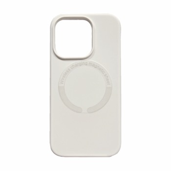 Barevný silikonový kryt MagSafe pro iPhone 14 Pro - Bílý