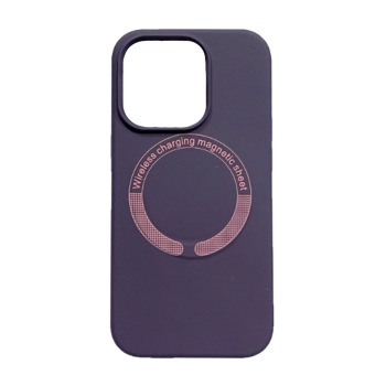 Barevný silikonový kryt MagSafe pro iPhone 14 Pro - Fialový