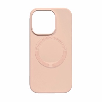 Barevný silikonový kryt MagSafe pro iPhone 14 Pro - Růžový