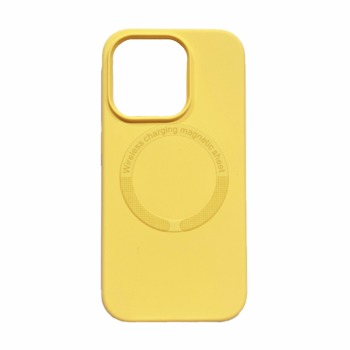Barevný silikonový kryt MagSafe pro iPhone 14 Pro - Žlutý