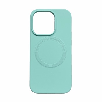 Barevný silikonový kryt MagSafe pro iPhone 14 Plus - Světle zelený