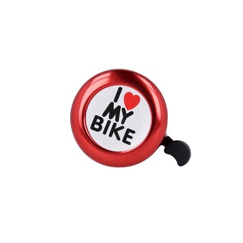 Zvonek na kolo I Love My Bike - Červený