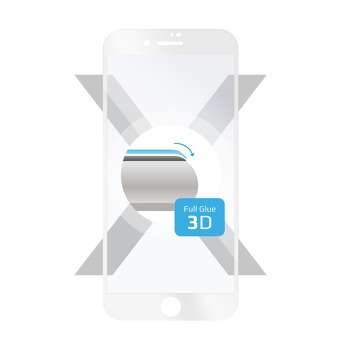 Ochranné tvrzené sklo FIXED 3D Full-Cover pro Apple iPhone SE 2020, s lepením přes celý displej, 0.33 mm - Bílé
