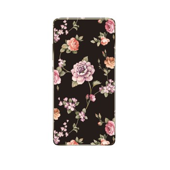 Kryt pro Xiaomi Mi A2 - Květiny v černém pozadí