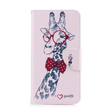 Zavírací obal pro mobil iPhone 5/5S/SE - Inteligentní žirafa