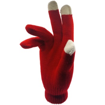 Dotykové zimní rukavice - Červené