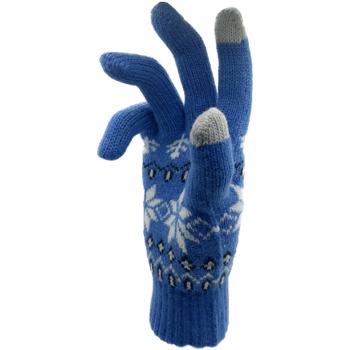 Silné dotykové zimní rukavice - Sněhová vločka, Modré