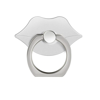 Otočný prstenový stojánek na telefon - Pusinka, Stříbrný