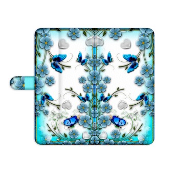 Knížkový obal pro mobil P30 Lite - Motýlci s květy a srdíčky