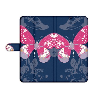 Knížkový obal pro mobil Huawei Y6 Prime 2018 - Růžový motýl