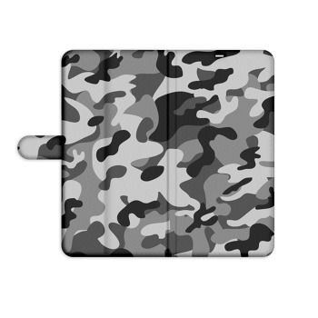 Knížkový obal pro mobil Honor 9 - Šedé maskování