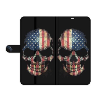 Knížkový obal na mobil Honor 9X - Americká lebka