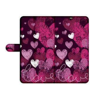 Knížkový obal pro iPhone 12 - Láska se srdíčky