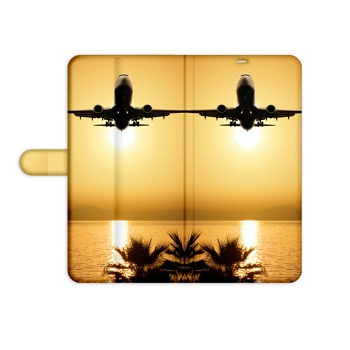 Flipové pouzdro na mobil iPhone X - Odlet při západu slunce