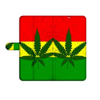 Knížkový obal na mobil iPhone X - Marihuana