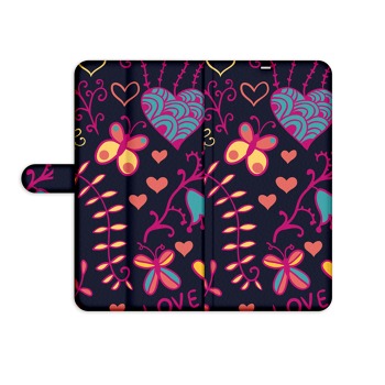 Knížkový obal pro iPhone X - Láska s motýli