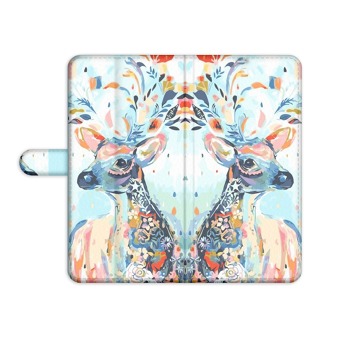 Knížkový obal na iPhone 7 - Malovaný jelen