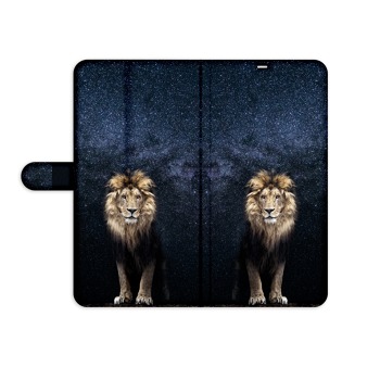 Knížkový obal pro mobil iPhone 7 - Lev ve vesmíru