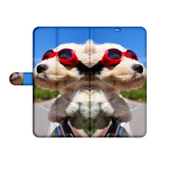 Zavírací pouzdro pro mobil iPhone 7 - Pes v autě