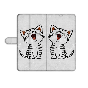 Knížkový obal pro mobil iPhone 6 / 6S - Šťastná kočička