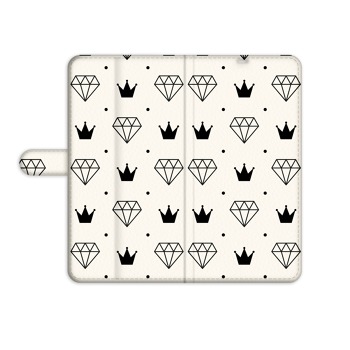 Knížkový obal pro mobil Huawei P8 (2015) - Královské diamanty