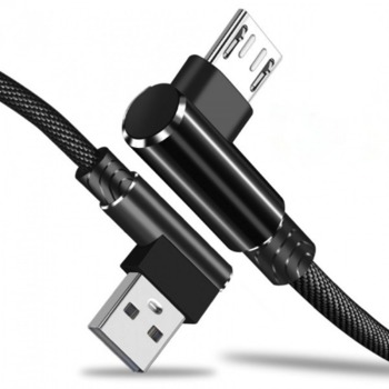 Kabel USB Micro - Černý, zahlý 1m