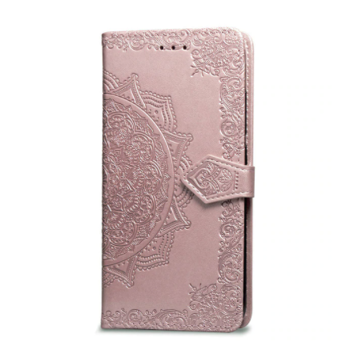Zavírací obal pro mobil Xiaomi Redmi Note 9 Pro Max - Ornament, Zlato-růžové