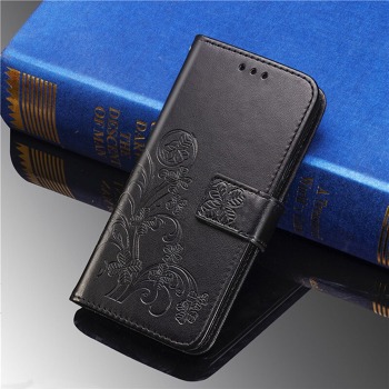 Pouzdro na mobil Xiaomi Redmi Note 7 Pro - černé, čtyřlístek