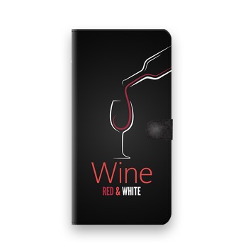 Knížkový obal pro mobil Huawei Y6 II Compact - Červené a bílé víno