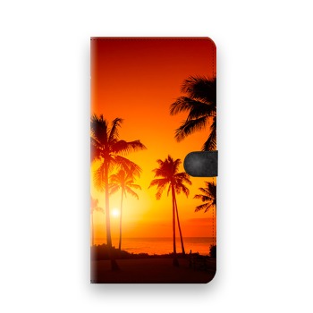 Flipové pouzdro na mobil Huawei Y6 II Compact - Západ slunce na pláži