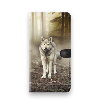 Knížkové pouzdro pro mobil Huawei Y6 II Compact - Vlk v lese